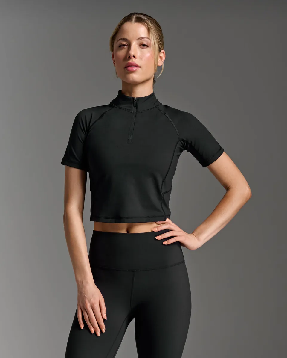 2xu-form-soft-touch-1-2-zip-shirt-schwarz-damen image 1