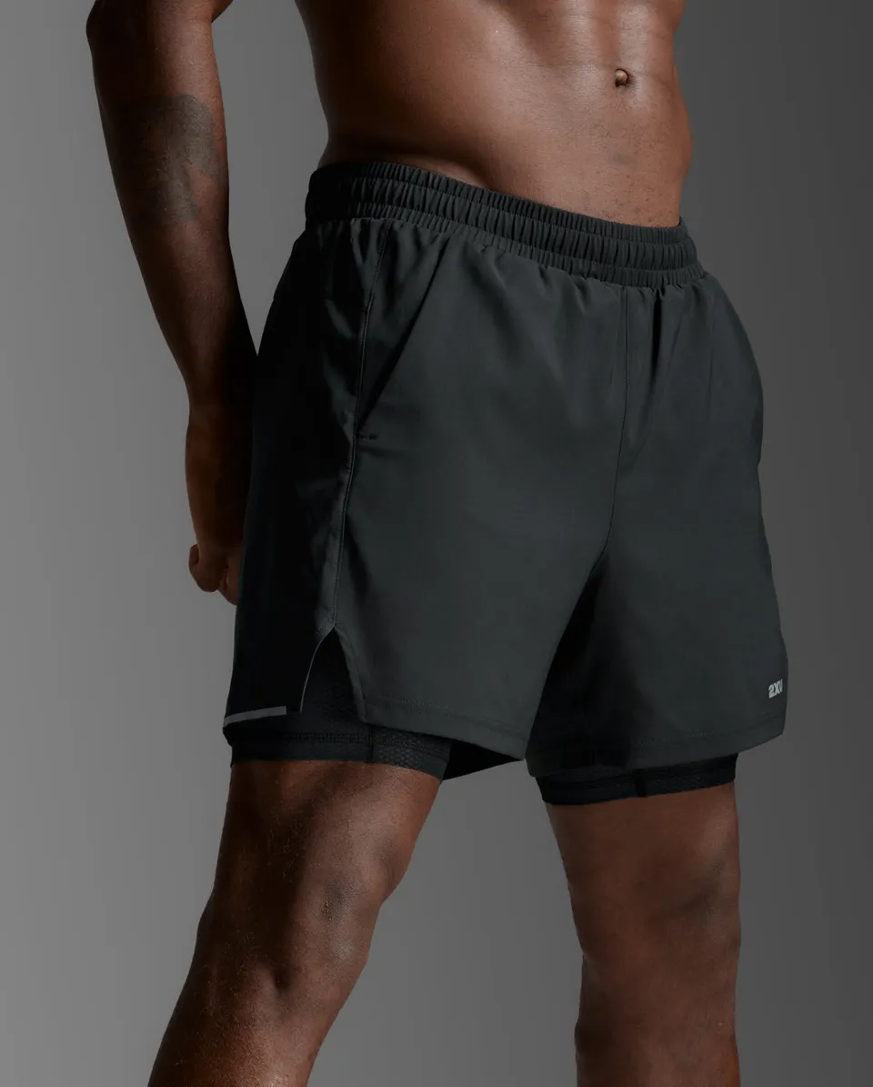 2xu-aero-mesh-2-in-1-5-inch-shorts-herren-schwarz image 1