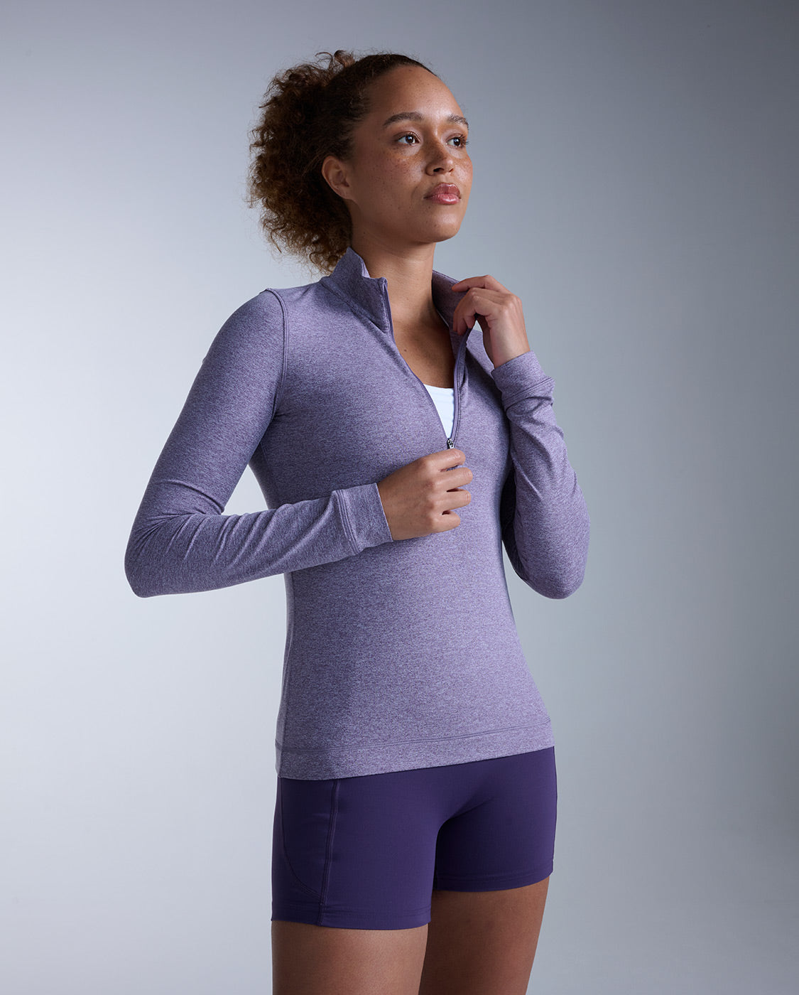 2xu-flex-1-2-zip-long-sleeve-langarmshirt-dusted-grape-damen image 1