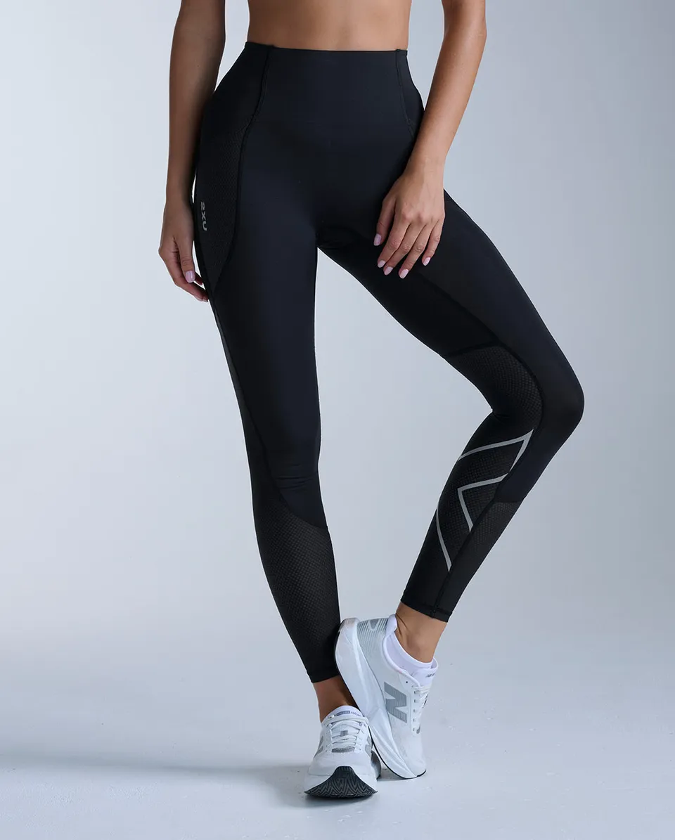 2xu-aero-mesh-hi-rise-kompressionstights-damen-schwarz image 1