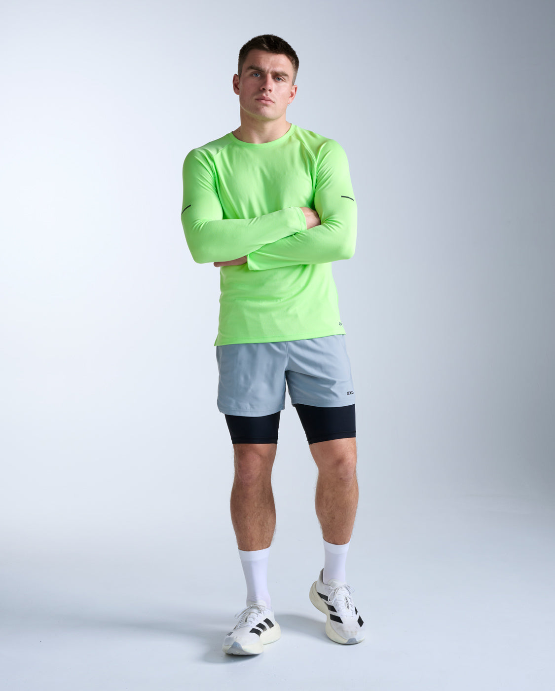 2xu-aero-long-sleeve-herren-laufshirt-lime-zest-langarm image 6