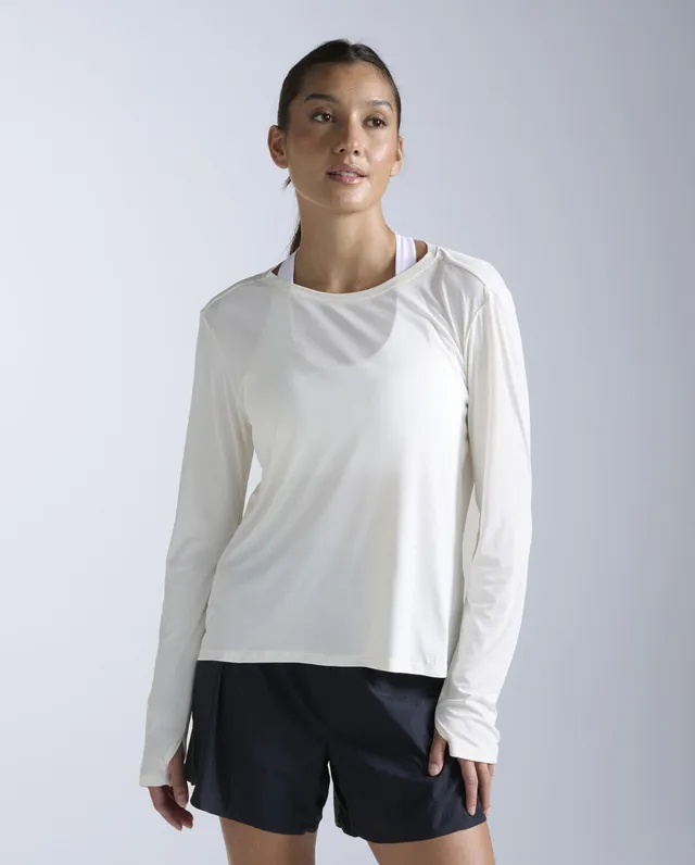 2xu-aero-trail-longsleeve-damen-chalk-langarm-upf50 image 1