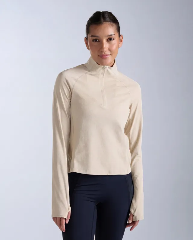 2xu-aero-trail-1-2-zip-chalk-white-laufshirt-damen image 1