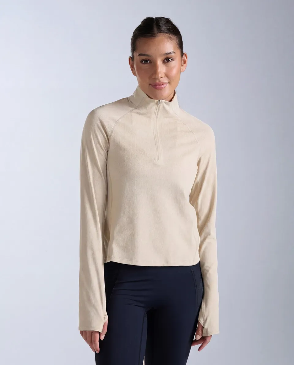 2xu-aero-trail-1-2-zip-chalk-white-laufshirt-damen image 1