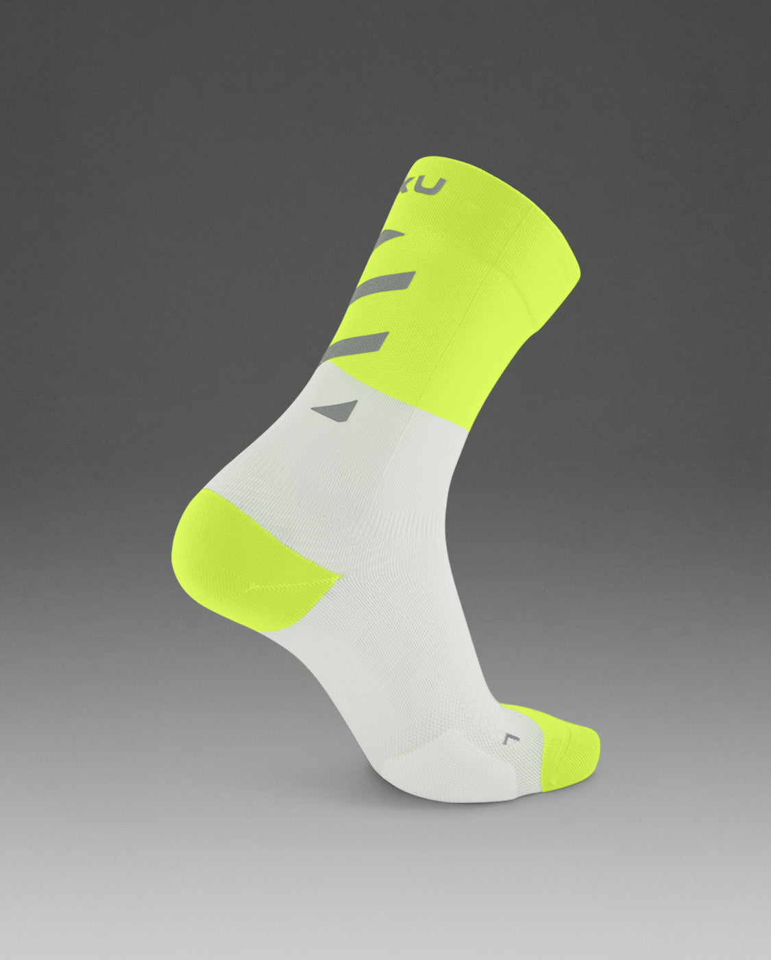 2xu-vectr-reflective-crew-socks-laufsocken-white-volt image 3