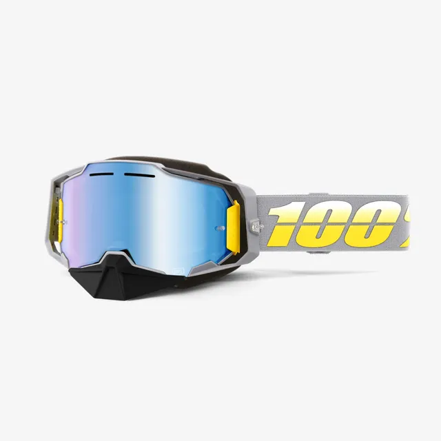 100-armega-snowmobile-schneebrille-gelb-mirror-blue image 1
