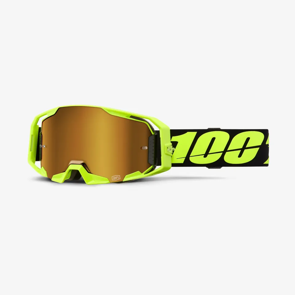 100-armatic-mx-brille-neon-gelb-clear-true-gold-mirror image 1