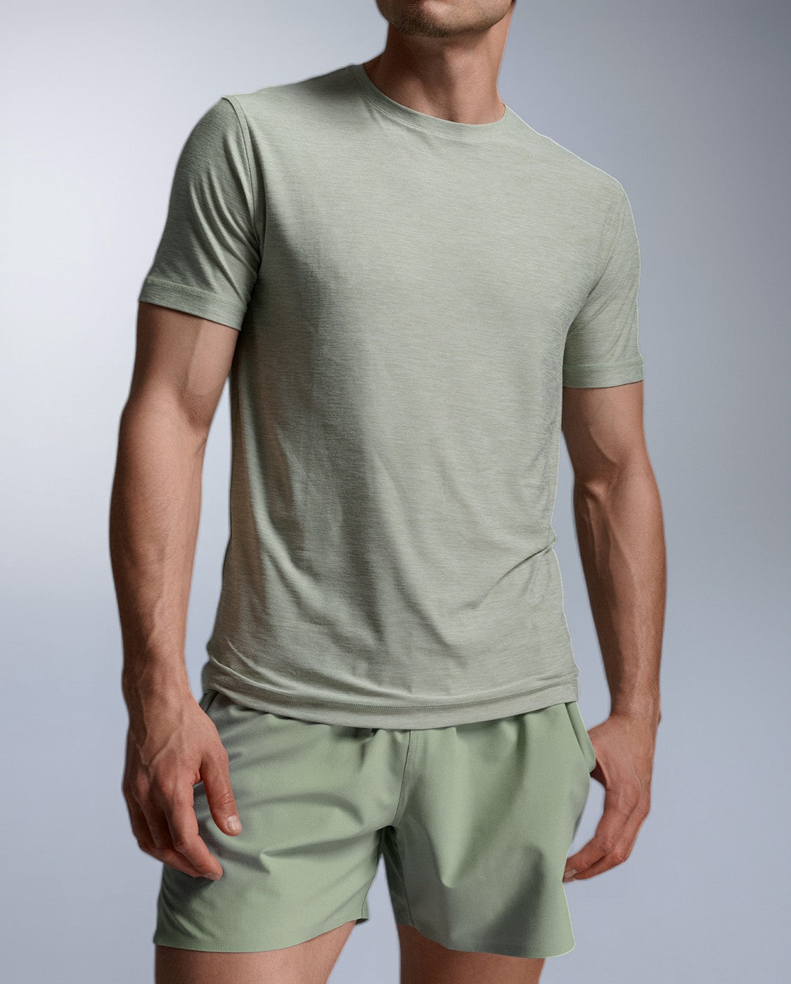2xu-signature-tee-t-shirt-eucalyptus-herren-schnelltrocknend image 3