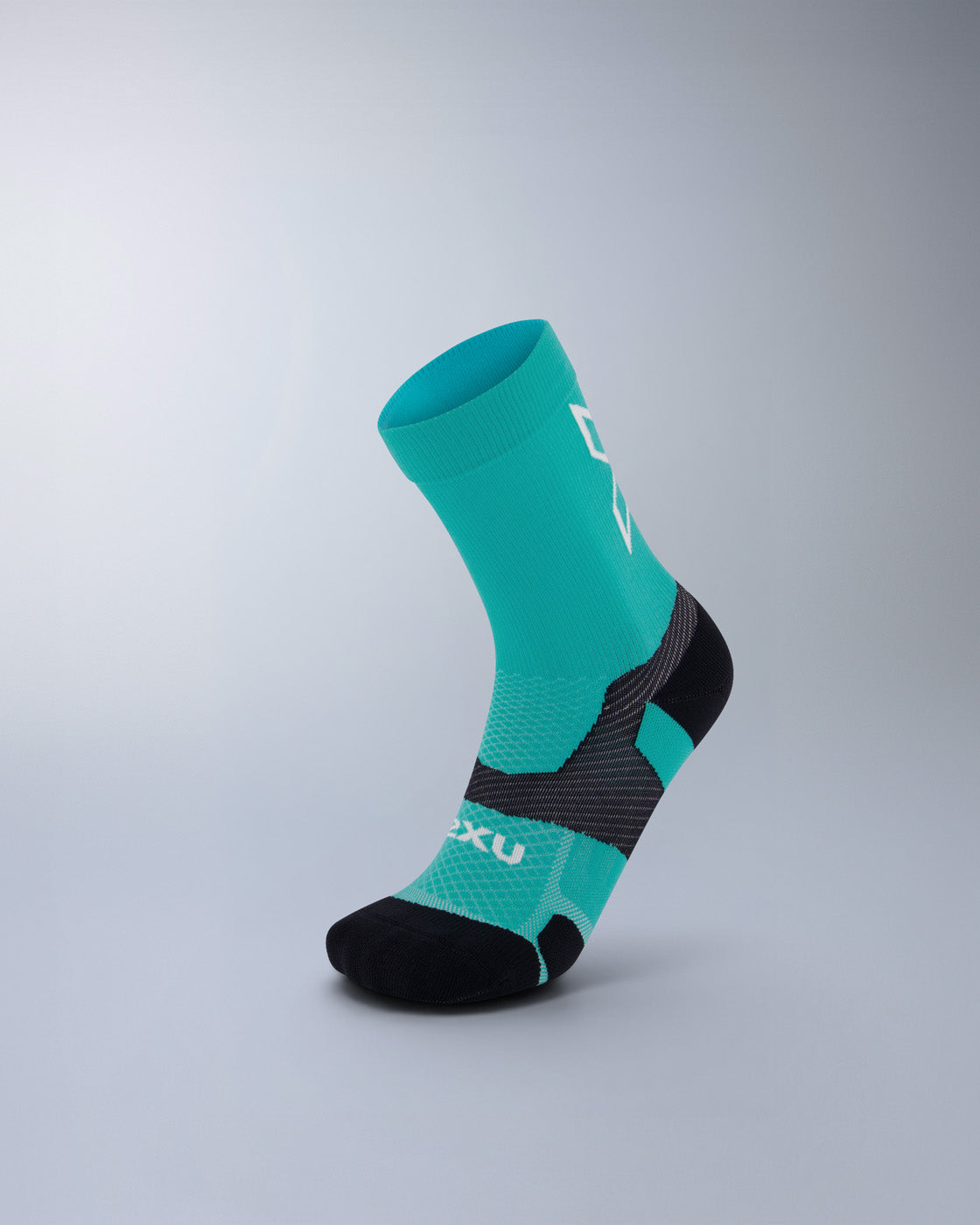 2xu-vectr-light-cushion-crew-laufsocken-aurora-black-unisex image 1