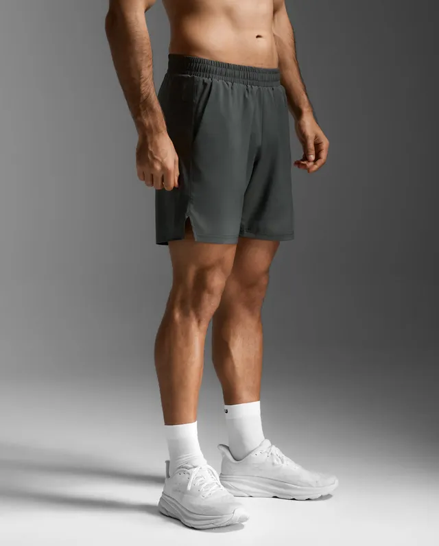 2xu-aero-7-inch-shorts-herren-grau-ungef-ttert-zip image 1