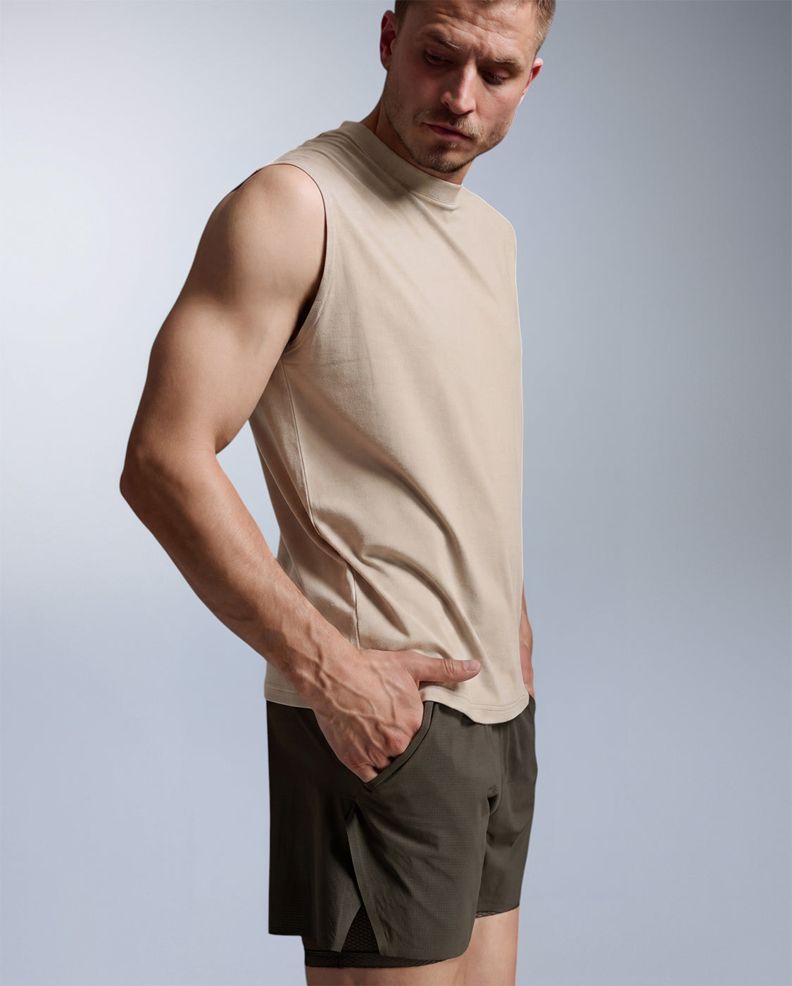 2xu-motion-oversized-tencel-tank-top-chalk-chalk image 2