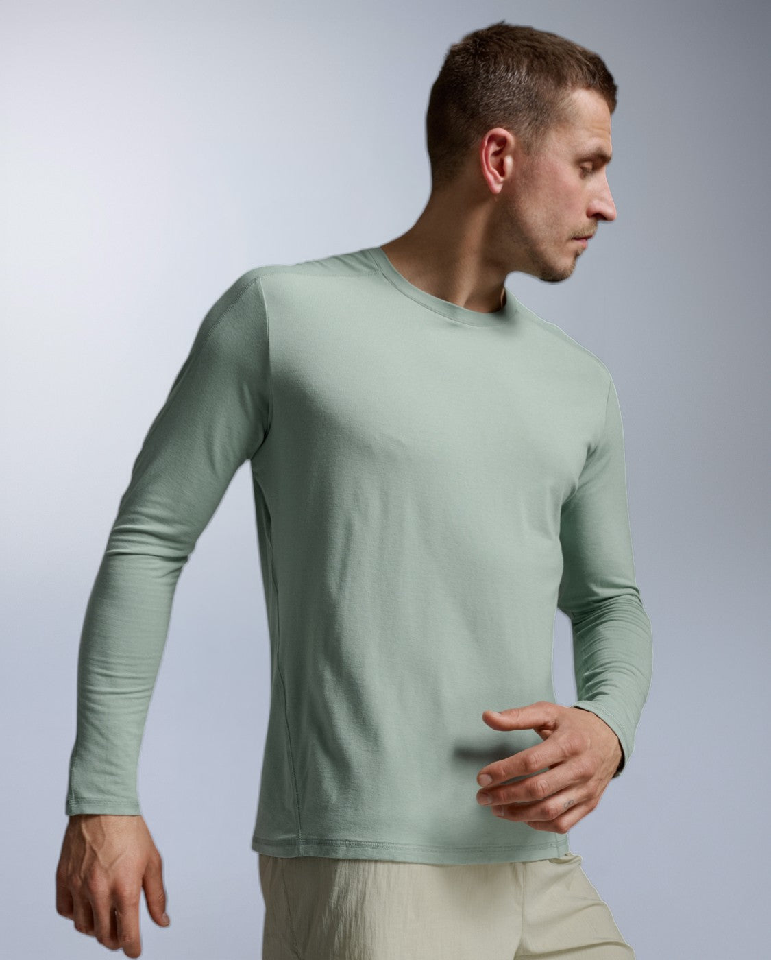 2xu-ignition-wool-long-sleeve-laufshirt-herren-eucalyptus image 3