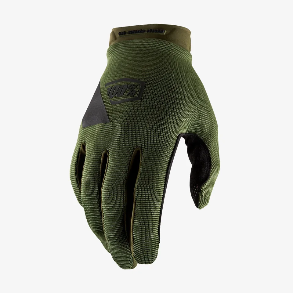 100-ridecamp-mtb-handschuhe-army-green-black-touchscreen image 1