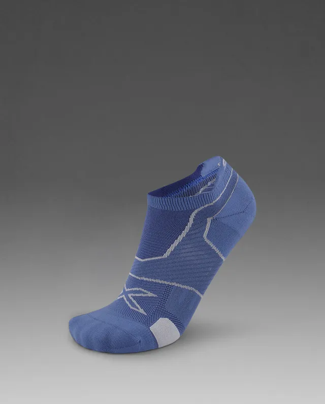 2xu-vectr-cushion-no-show-socken-blue-steel-grey-polster image 1