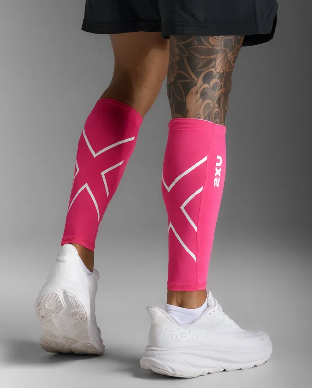 2xu-core-compression-calf-guards-hot-pink-hot-pink-kompression image 1
