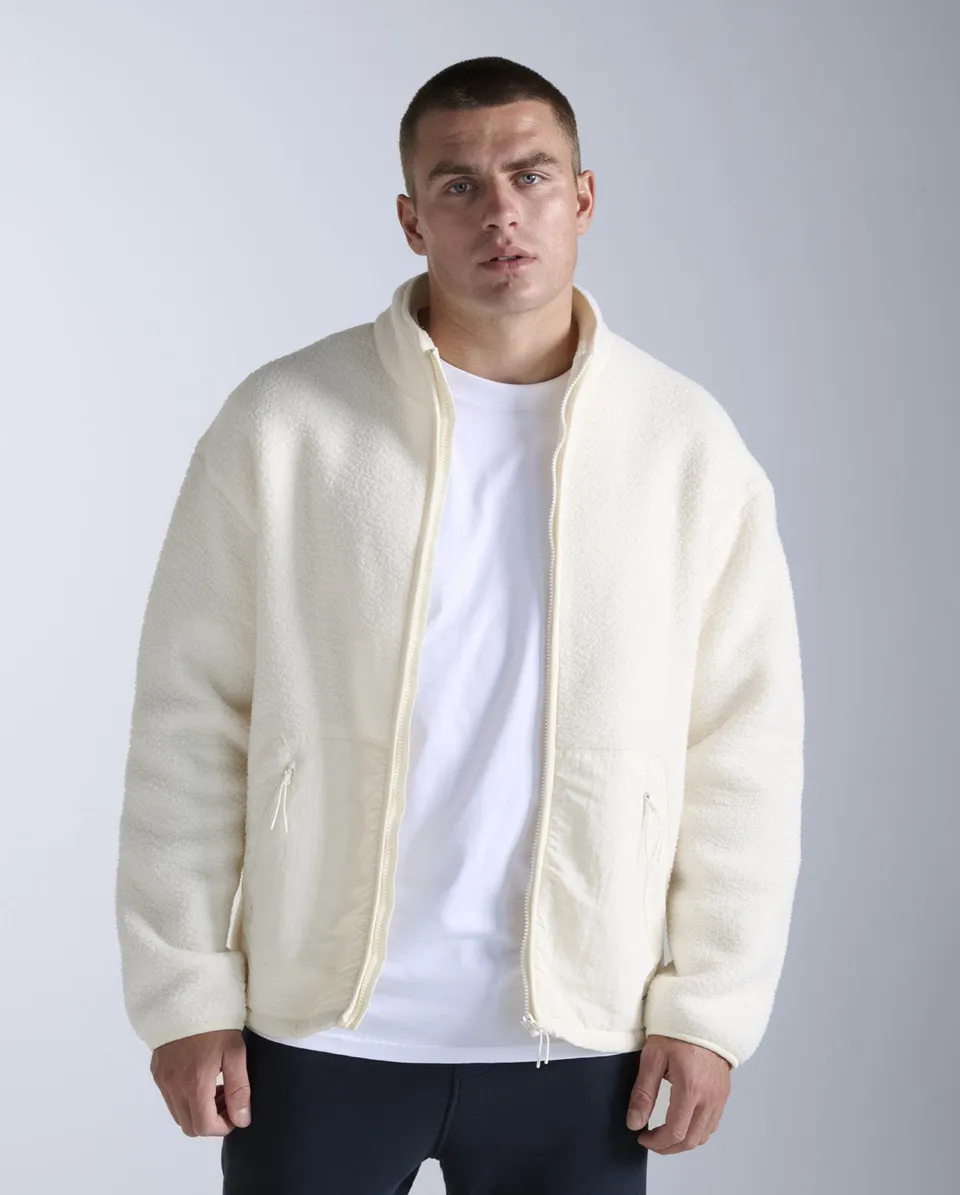2xu-ignition-sherpa-zip-fleecejacke-chalk-herren-oversized image 1