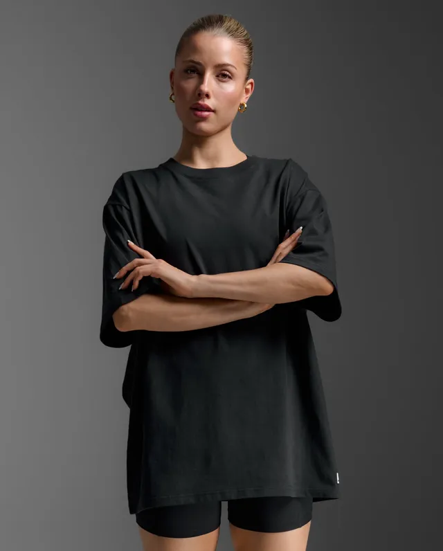 2xu-ez-oversized-organic-cotton-tee-t-shirt-schwarz-bio-baumwolle image 1