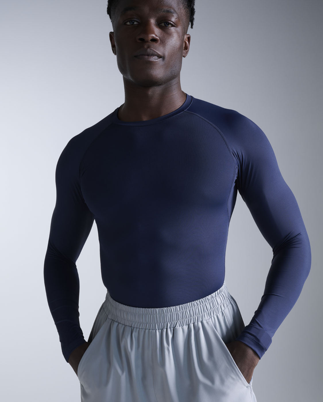 2xu-core-compression-long-sleeve-navy-kompressionsshirt image 4