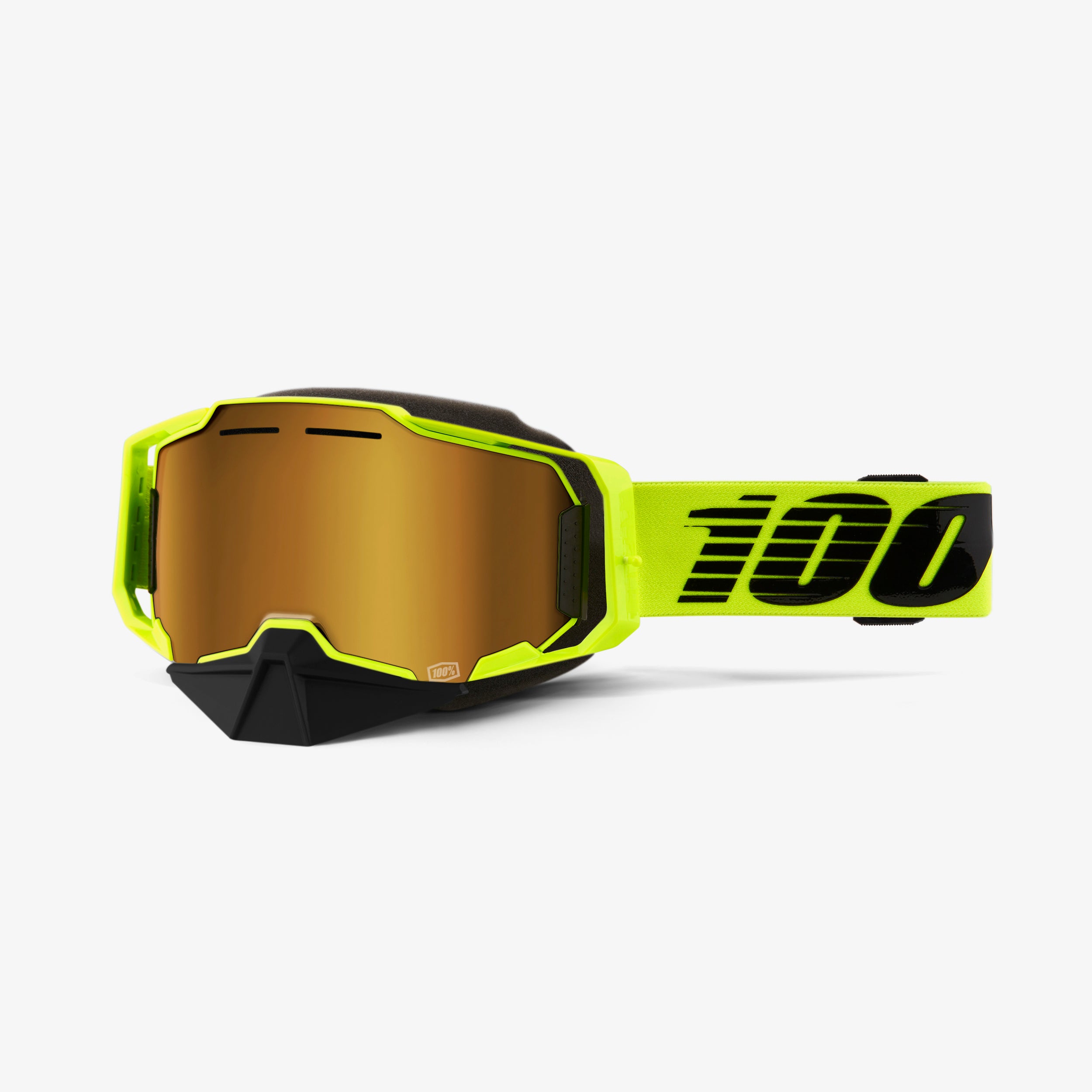 100-armega-snowmobile-skibrille-neon-yellow-mirror-gelb image 1