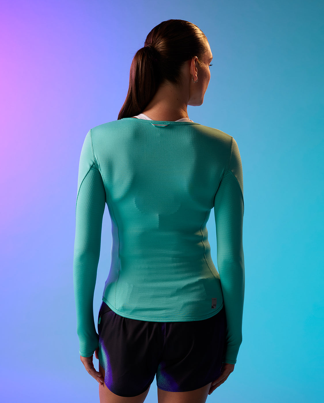 2xu-ignition-grid-base-layer-langarmshirt-damen-mint image 2