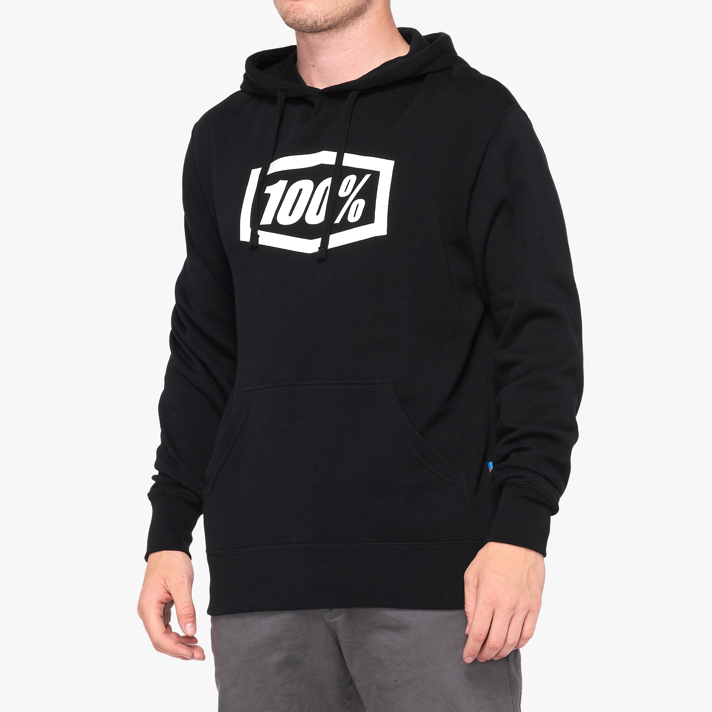 100-icon-pullover-hoodie-fleece-black-schwarz image 1