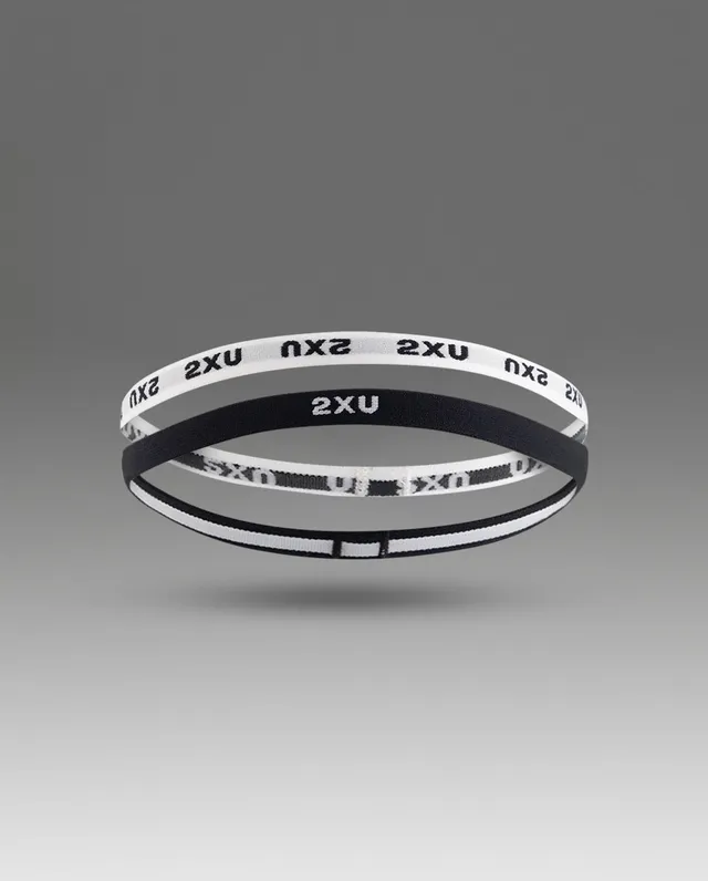 2xu-aero-skinny-headband-stirnband-schwarz-wei-2er-pack image 1