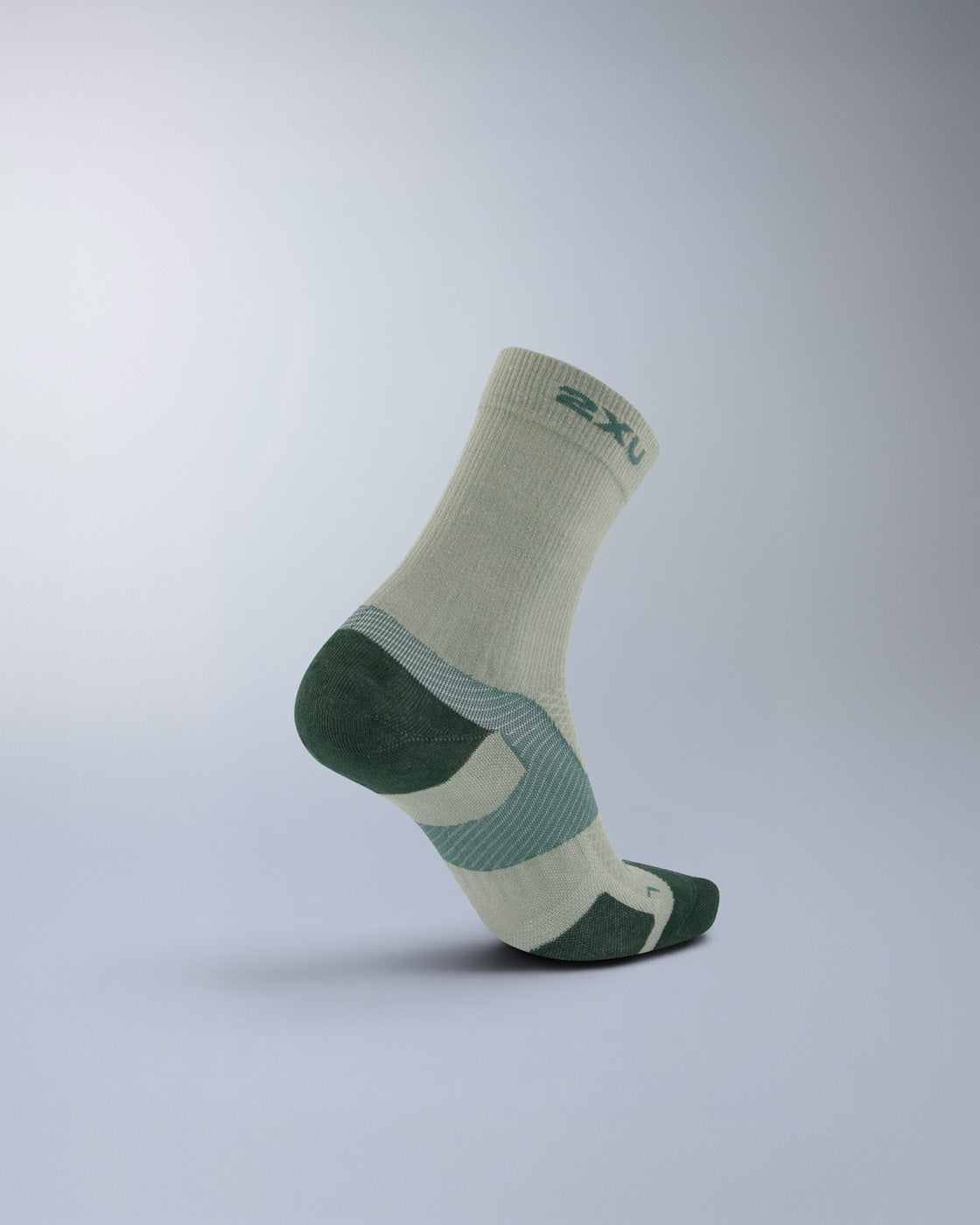 2xu-vectr-light-cushion-merino-crew-socken-eucalyptus-merino image 3