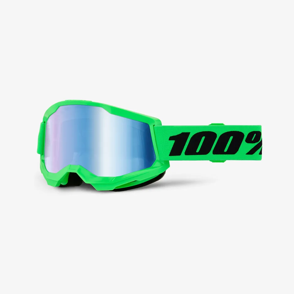 100-strata-2-goggle-neon-green-mtb-mx-brille-verspiegelt image 1