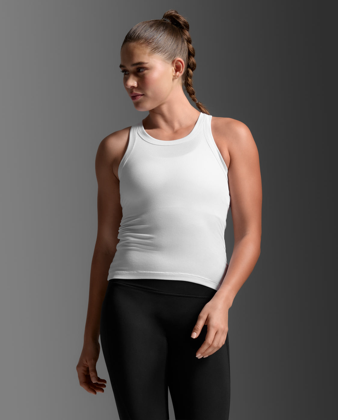 2xu-fluid-modal-ribbed-tank-tr-gertop-white image 3