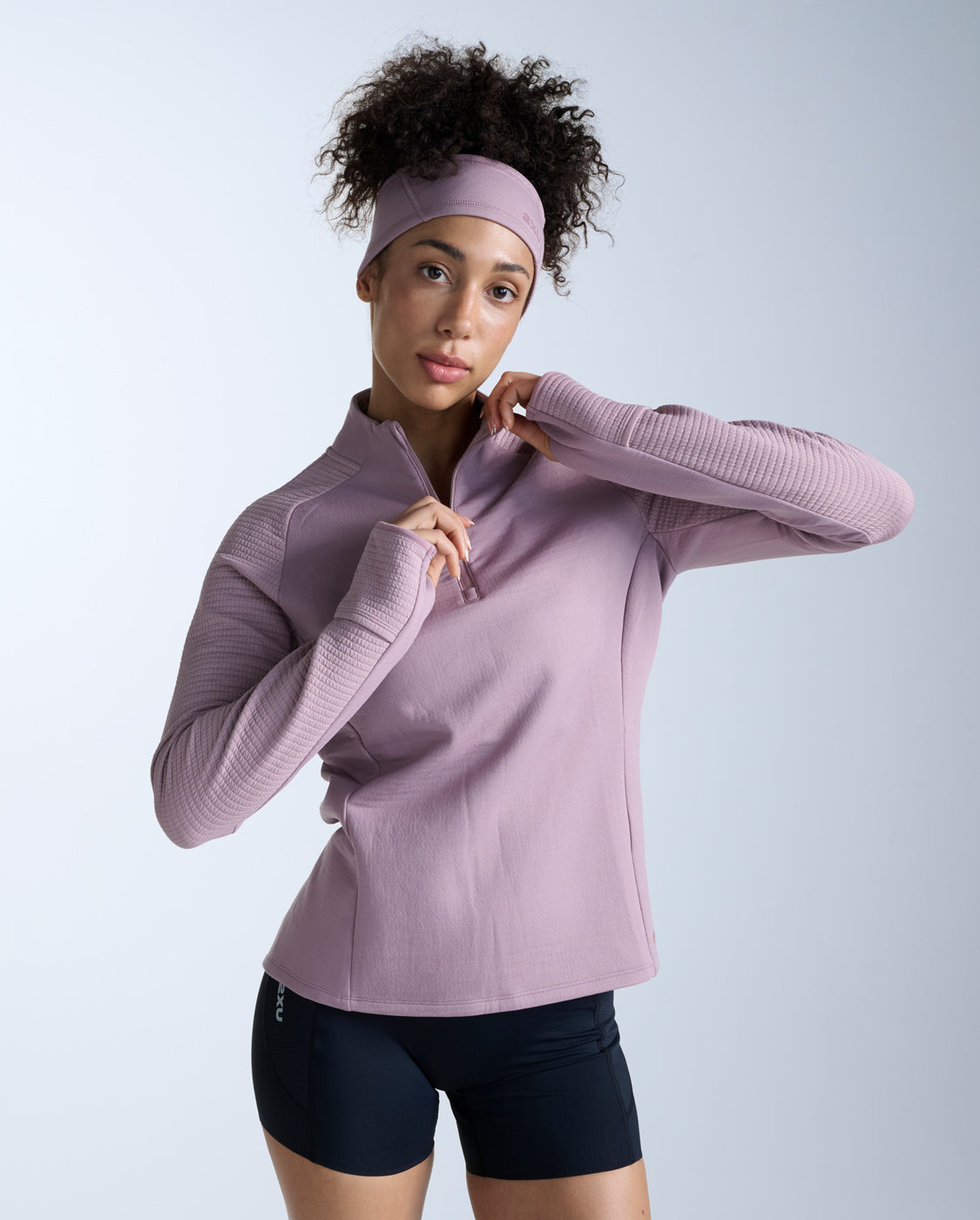 2xu-ignition-haptic-1-4-zip-laufshirt-damen-musk image 1