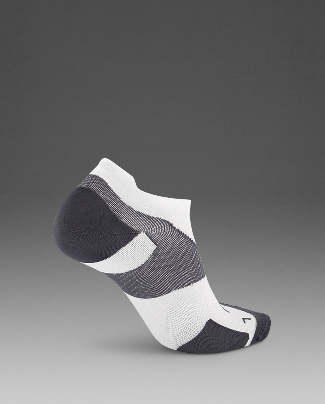 2xu-vectr-ultralight-no-show-laufsocken-white-grey image 3