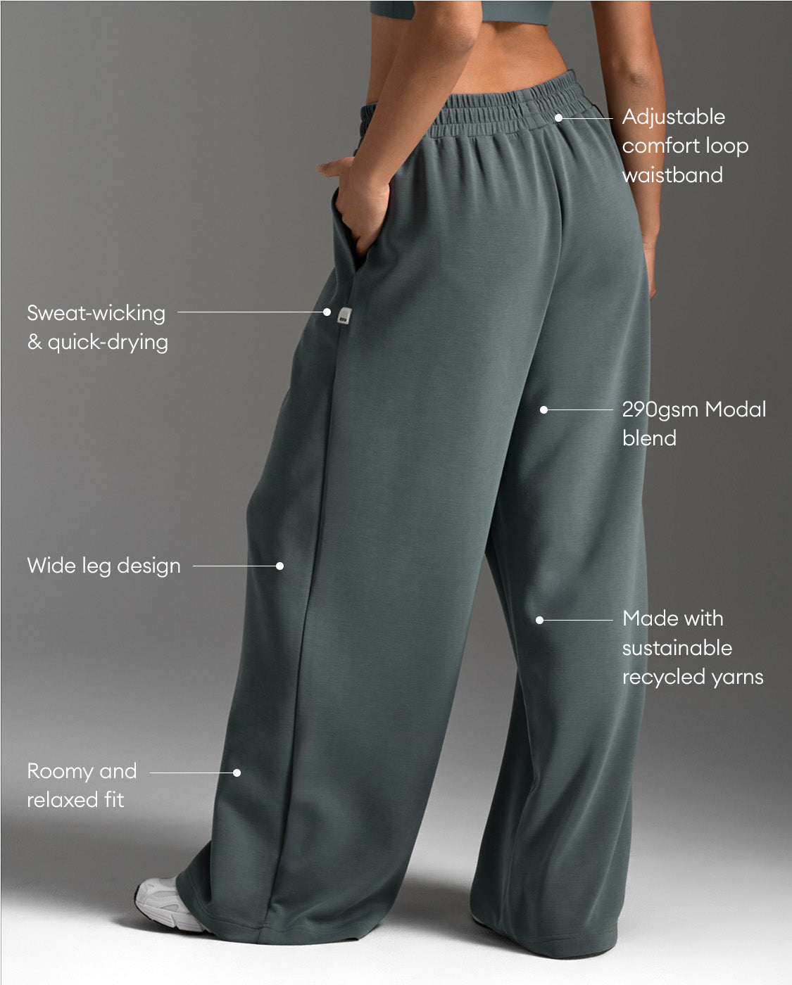 2xu-wonderluxe-wide-leg-pants-damen-sporthose-dark-sage image 2