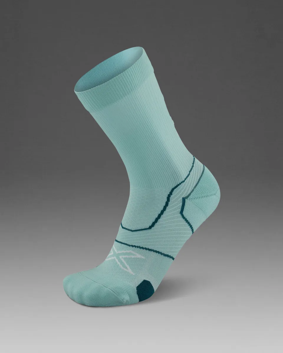 2xu-vectr-cushion-crew-laufsocken-aqua-wei image 1