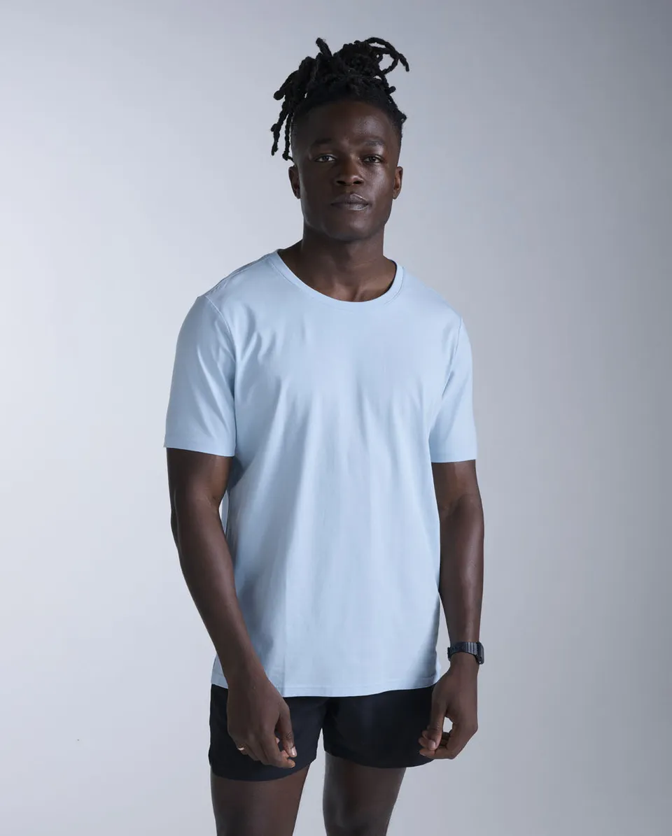 2xu-motion-cotton-flex-tee-herren-aqua-baumwolle image 1