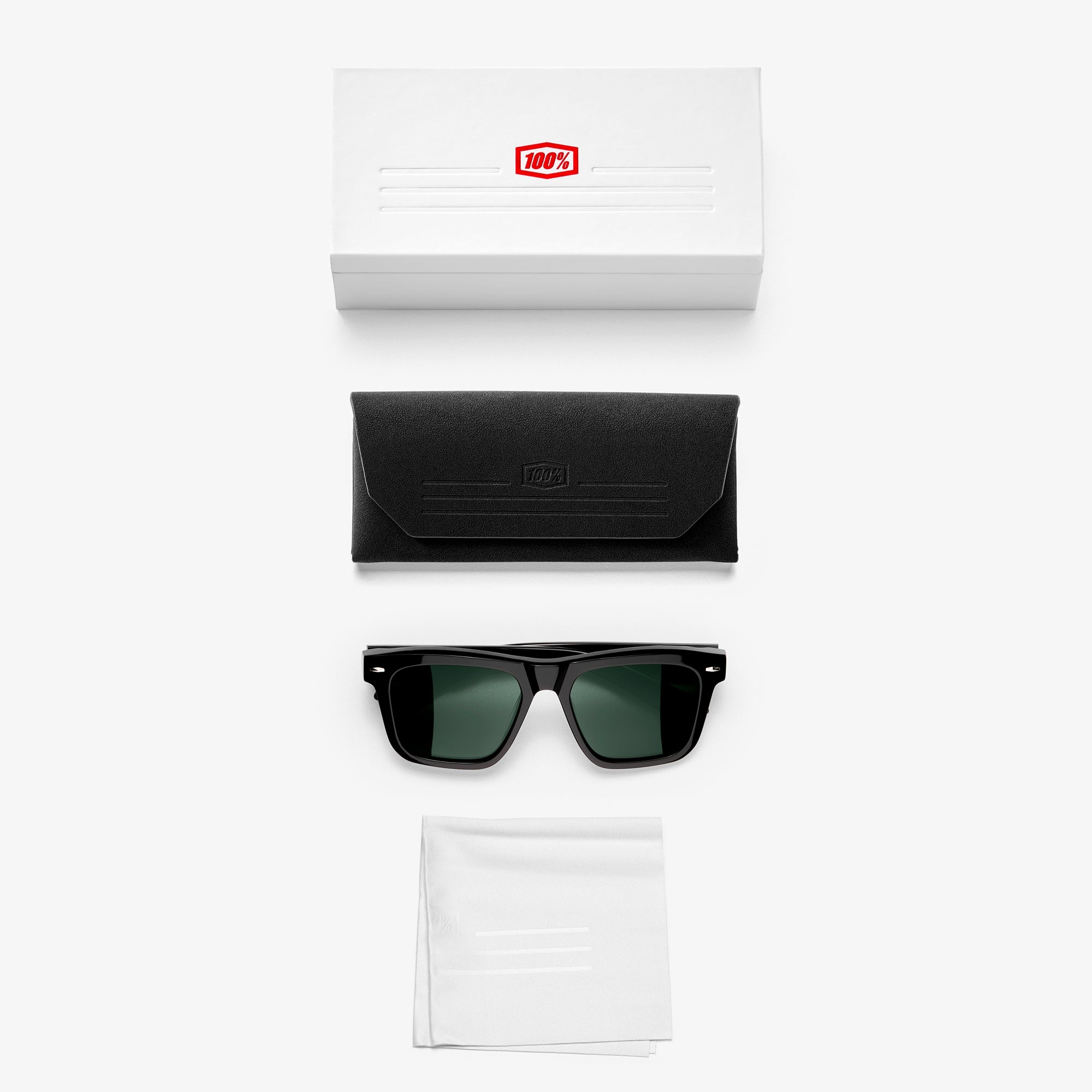 100-atsuta-sonnenbrille-polished-black-grey-green image 4