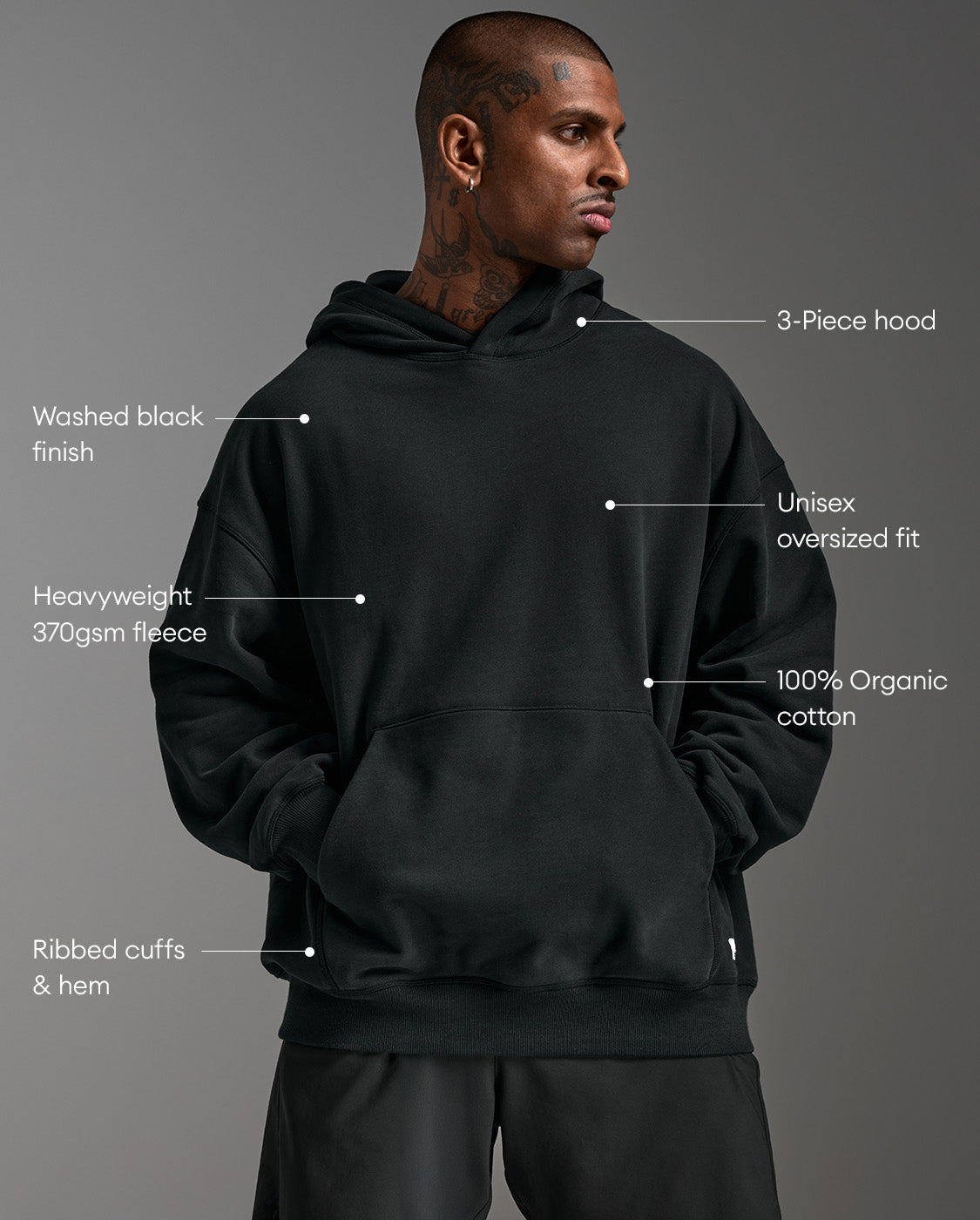 2xu-ez-oversized-bio-baumwoll-hoodie-schwarz-unisex image 8