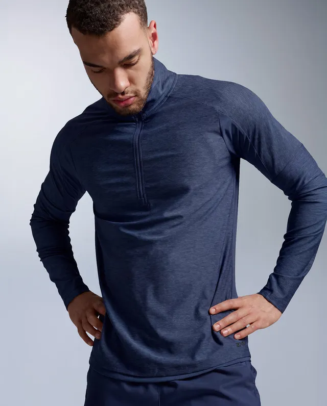 2xu-aero-1-2-zip-laufshirt-midnight-herren-slim image 1