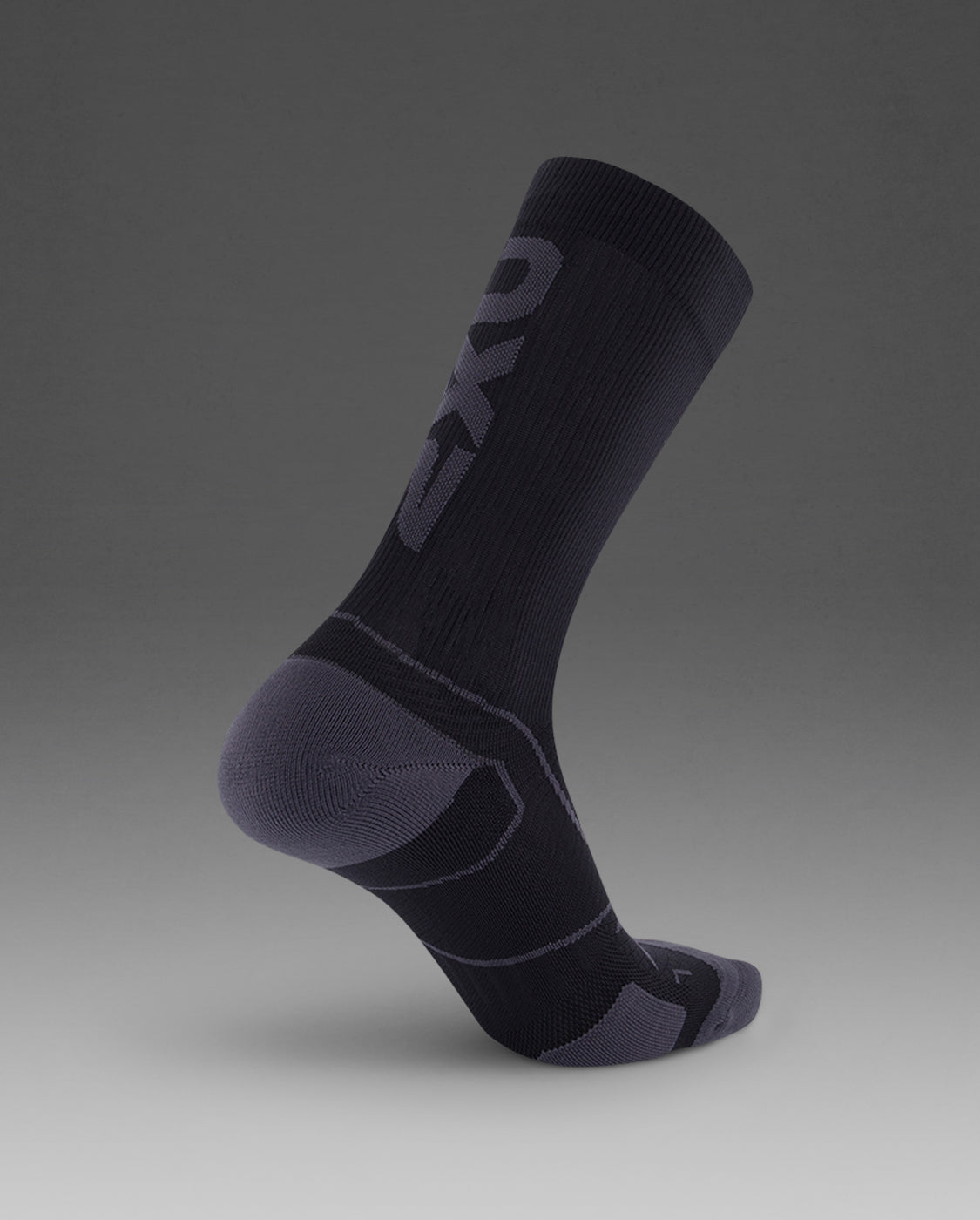2xu-vectr-cushion-crew-socken-black-titanium-gepolstert image 3