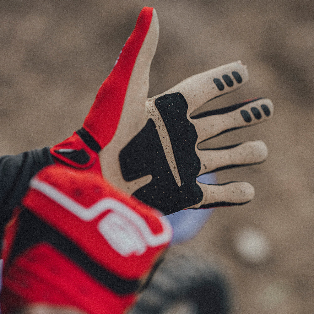 100-airmatic-2-mtb-handschuhe-rot-schwarz-clarino image 6