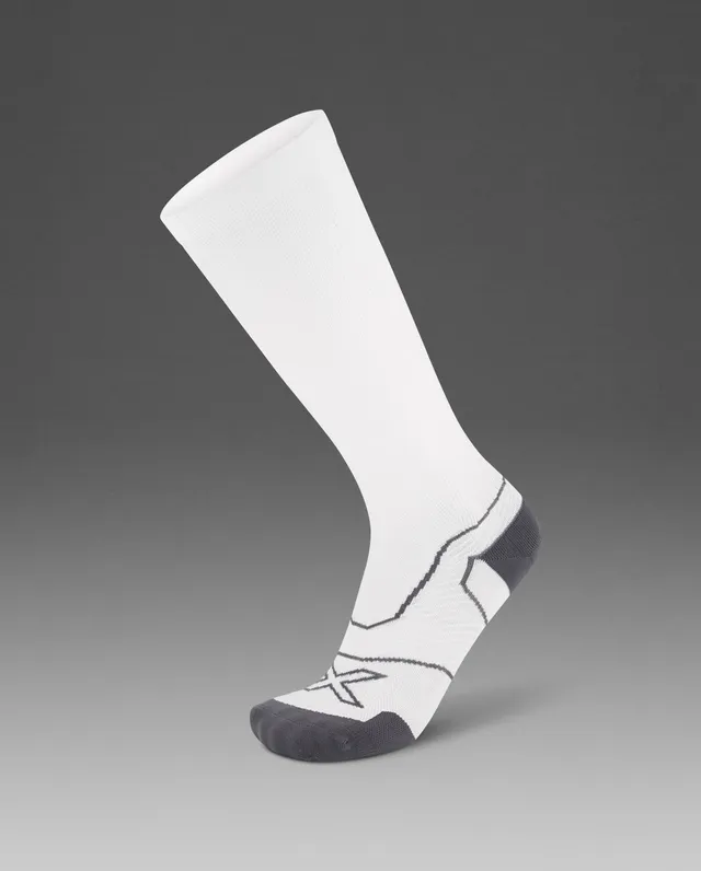 2xu-vectr-cushion-kompressionssocken-white-grey image 1
