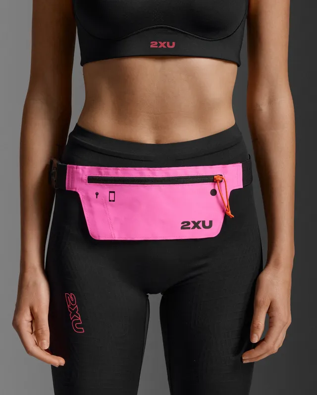 2xu-swim-race-slim-run-belt-unisex-fuchsia-black-reflective-handy image 1