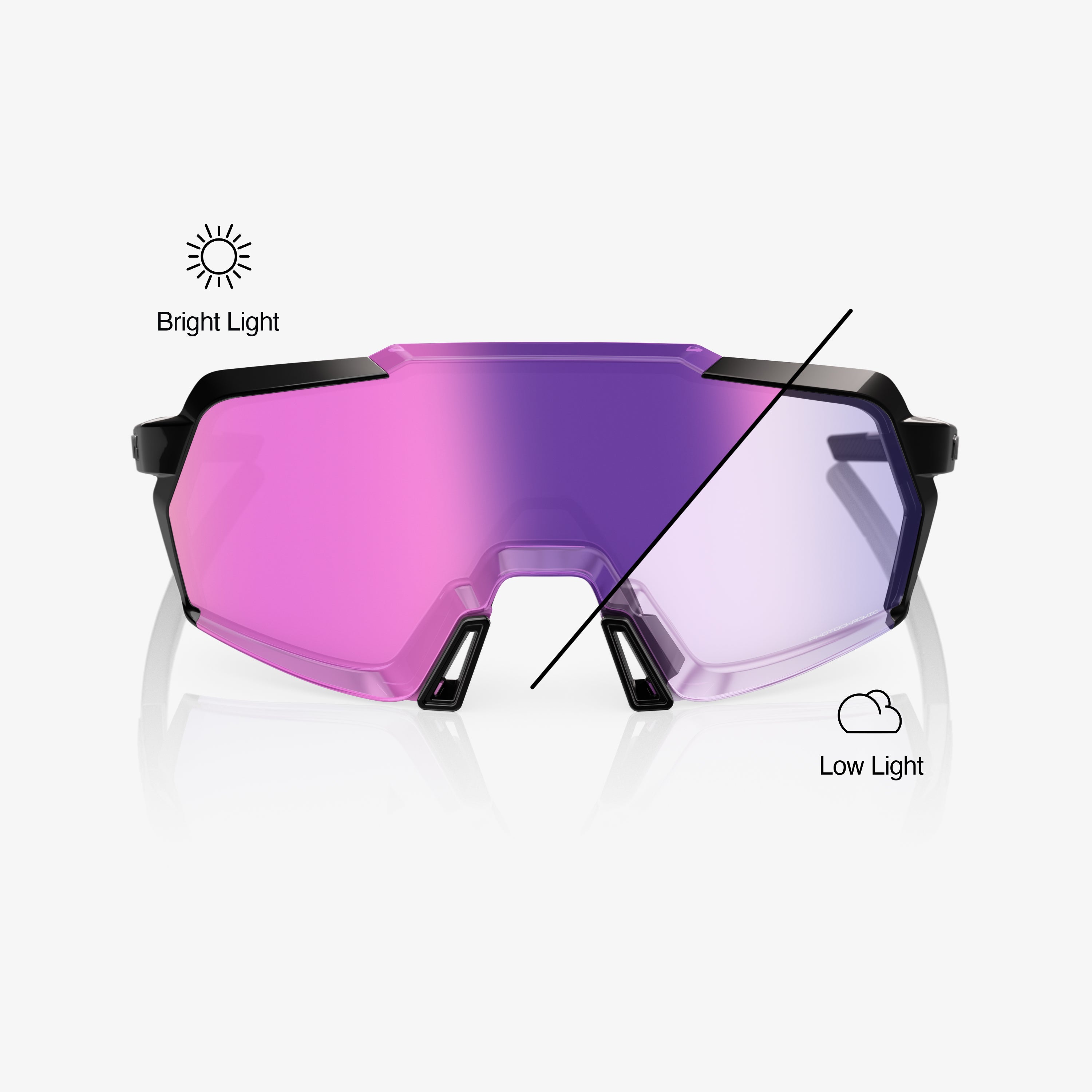100-korbin-fahrradbrille-photochrom-schwarz-lila-mirror image 2