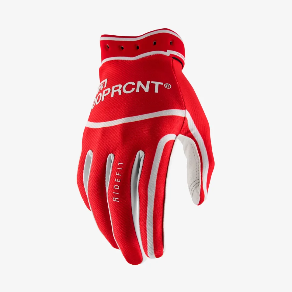 100-ridefit-fahrradhandschuhe-rot-atmungsaktiv image 1