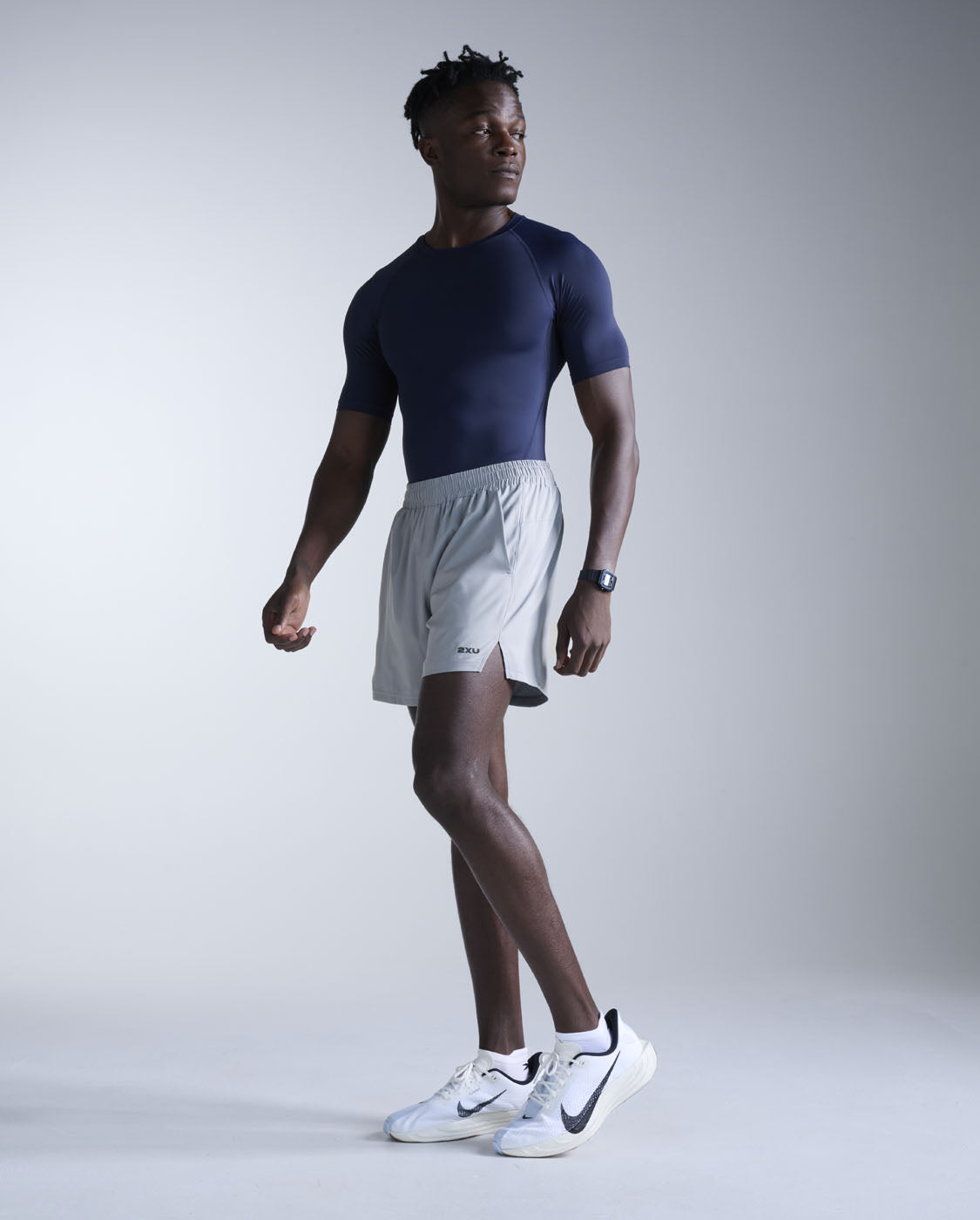 2xu-core-compression-short-sleeve-kompressionsshirt-navy-herren image 2