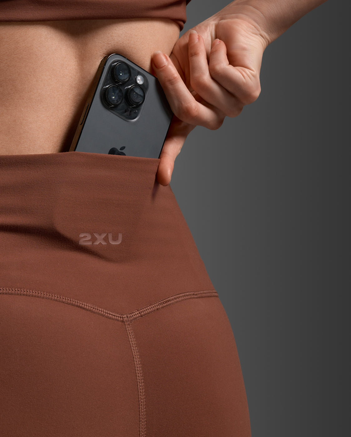 2xu-fluid-hi-rise-tights-damen-leggings-sepia image 7