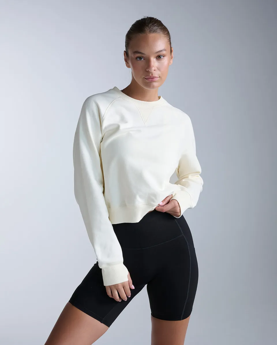 2xu-ez-organic-cotton-ribbed-crew-damen-chalk-pullover-bio image 1