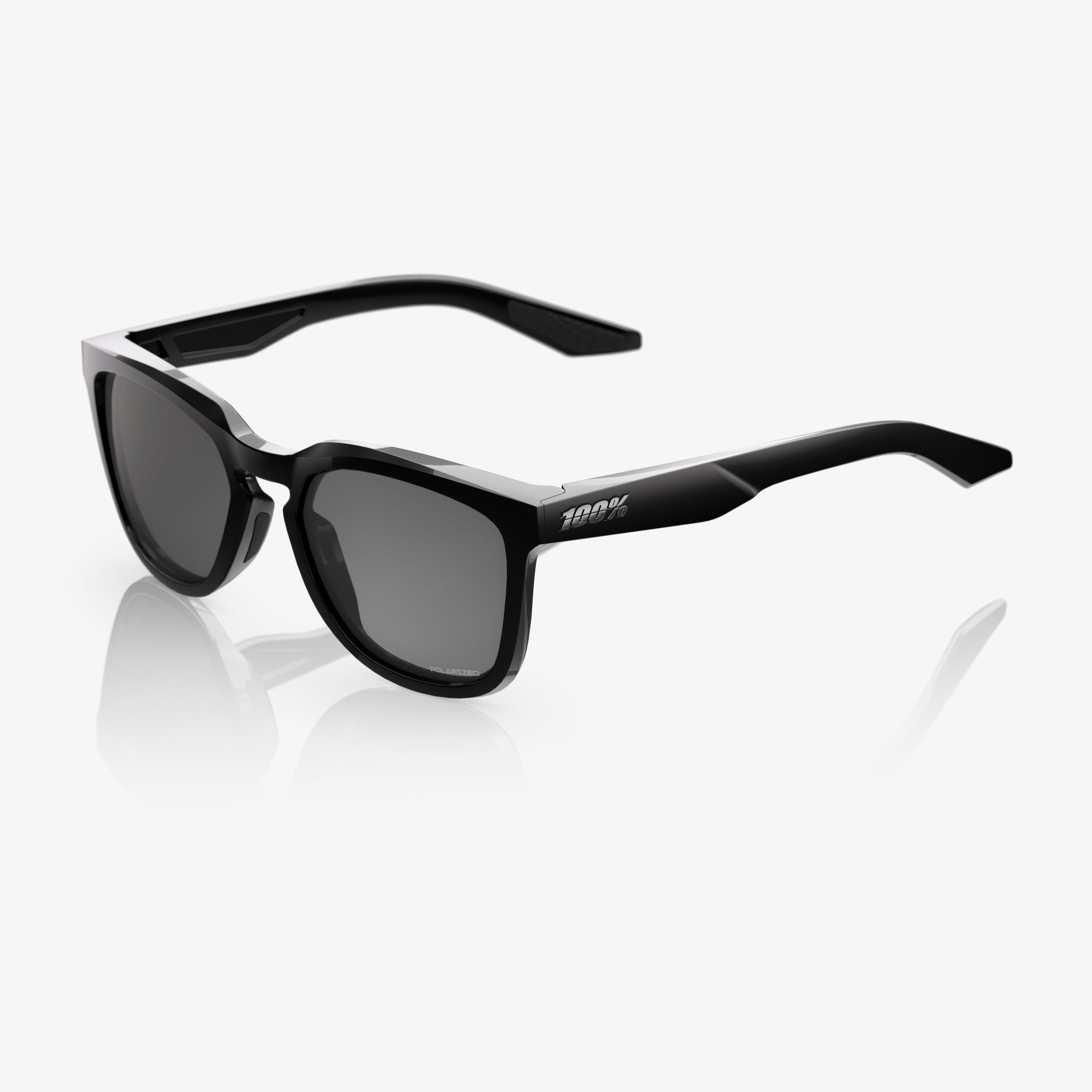 100-hudson-sonnenbrille-polished-black-grau-polarisiert image 1