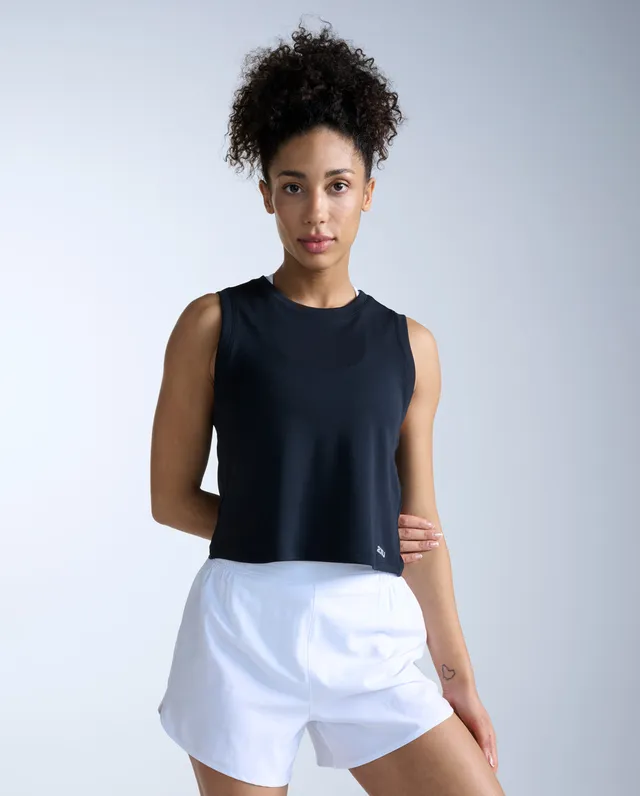 2xu-aero-mesh-crop-tank-damen-black-silver image 1