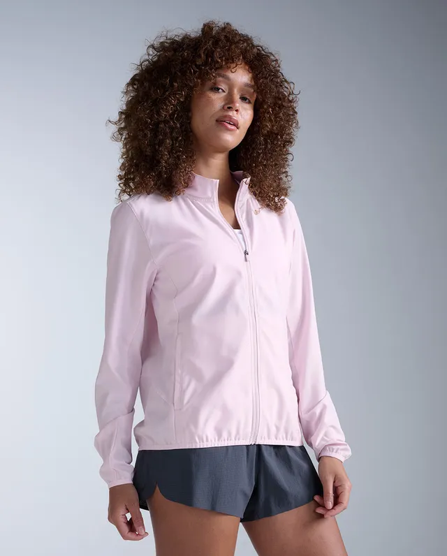 2xu-aero-jacket-laufjacke-pink-frost-damen-wasserabweisend image 1
