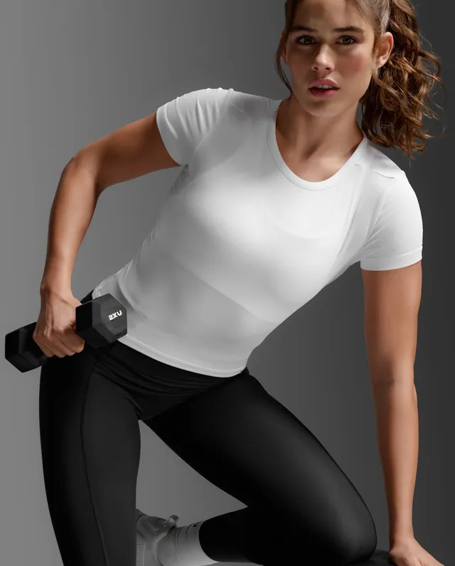 2xu-fluid-modal-ribbed-crop-tee-t-shirt-wei-damen image 1